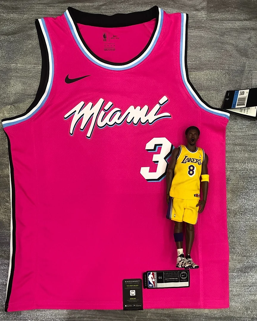 Camisola NBA Miami Heat Dwyane Wade #3 Edição Especial Rosa