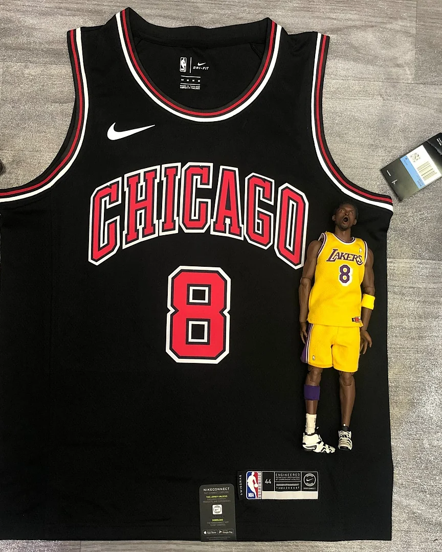 Camisola NBA Chicago Bulls Zach LaVine #8 Preta
