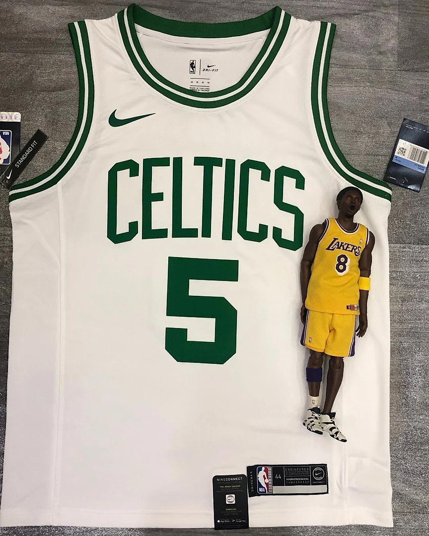 Camisola NBA Boston Celtics Kevin Garnett #5 Retro Branca