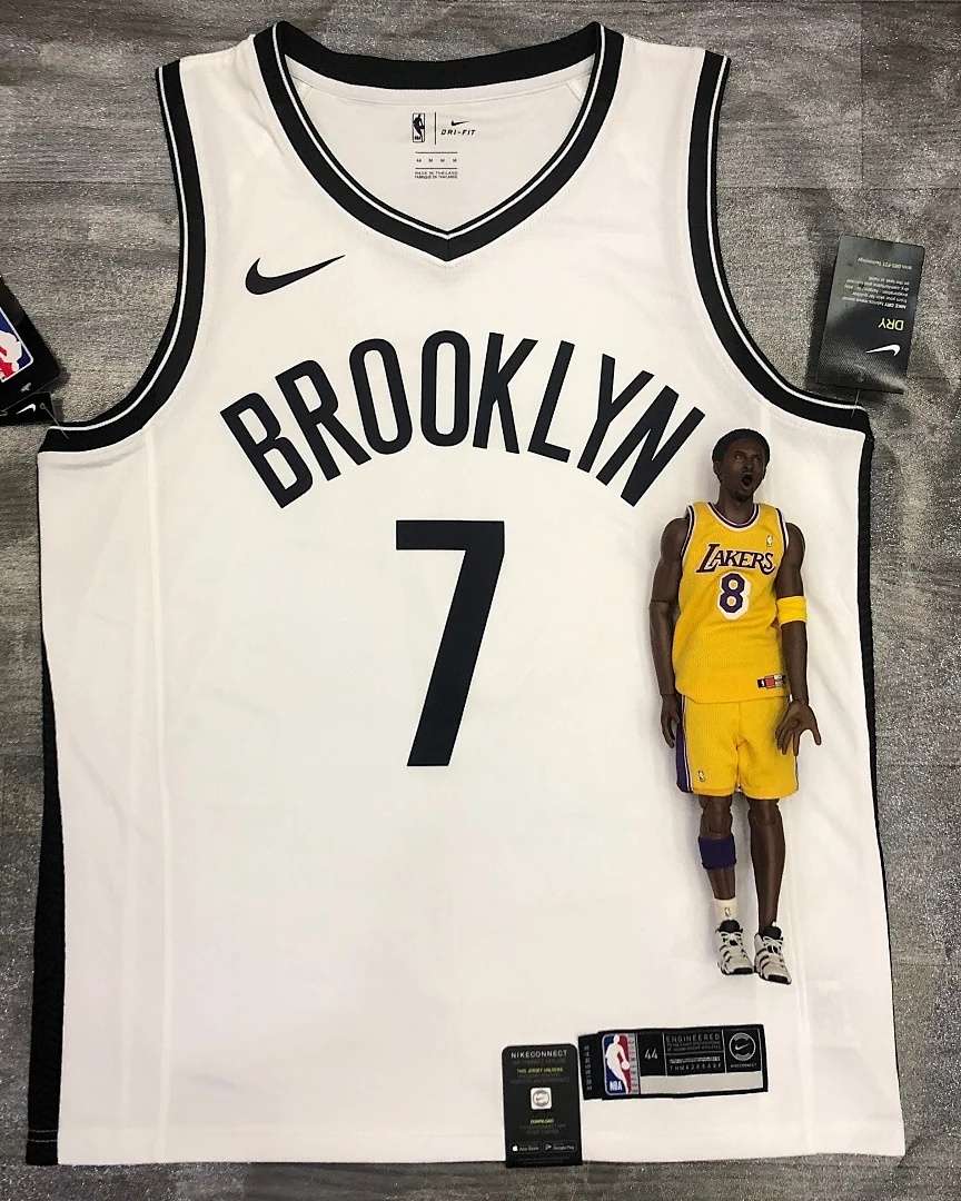 Camisola NBA Brooklyn Nets Kevin Durant #7 Branca