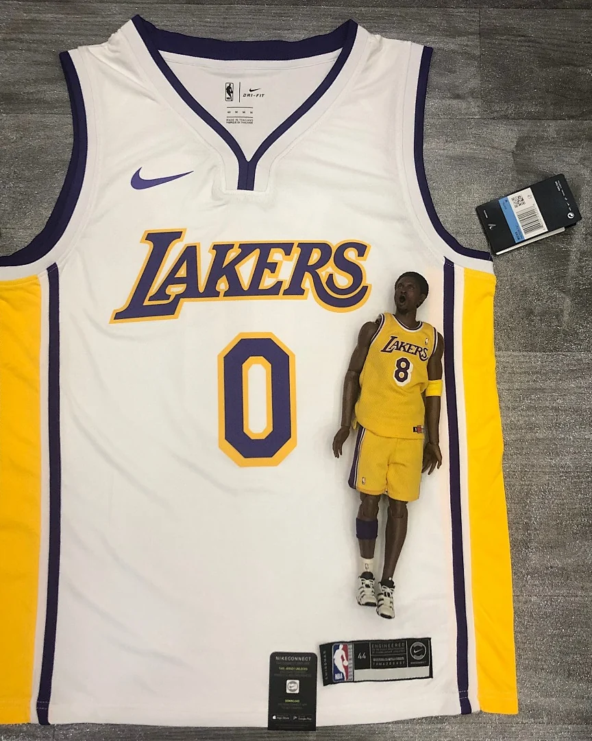 Camisola NBA Los Angeles Lakers Kyle Kuzma #0 Branca