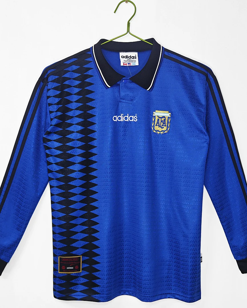 Camisola Retro Argentina 1994 Alternativa Manga Comprida
