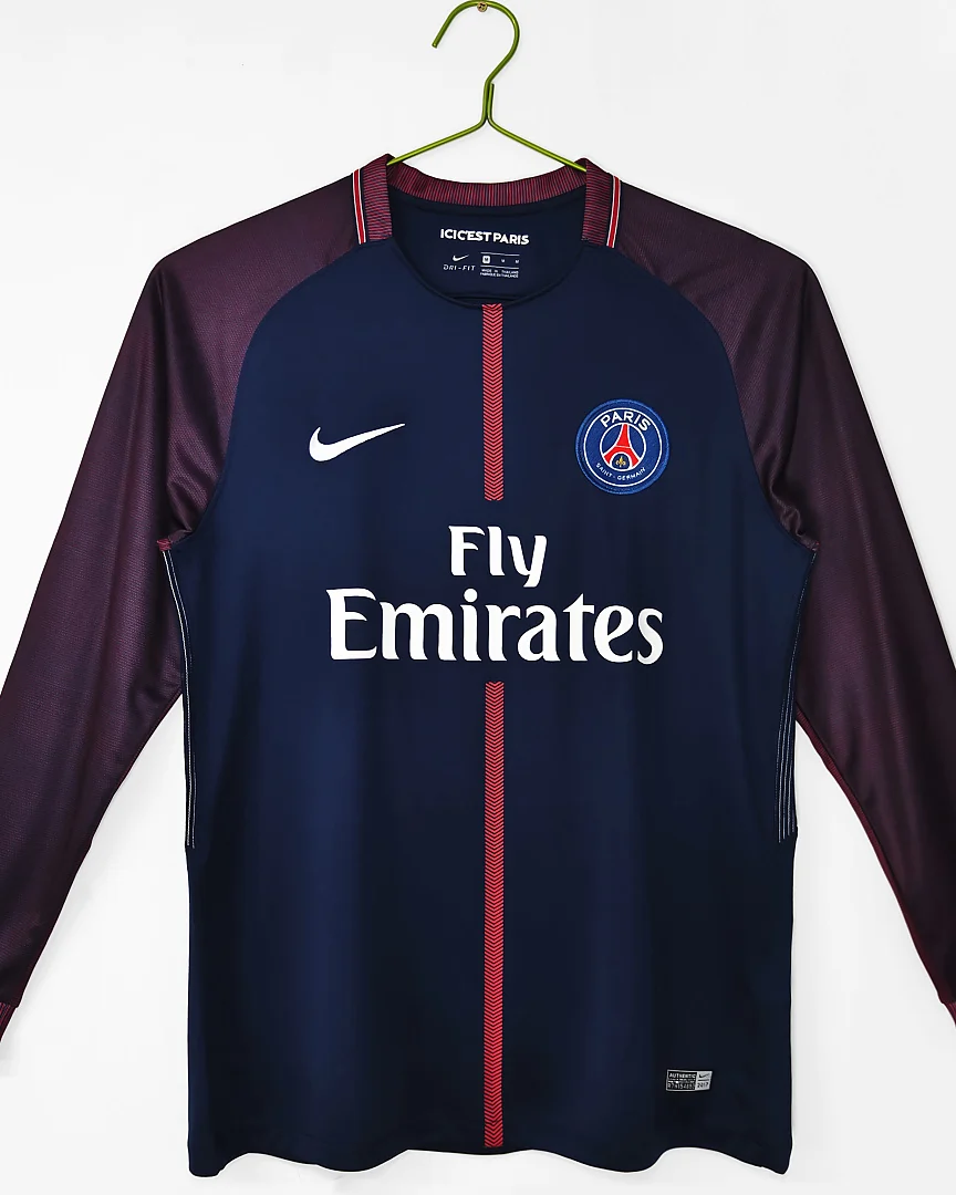 Camisola Retro Paris Saint-Germain 17/18 Principal Manga Comprida