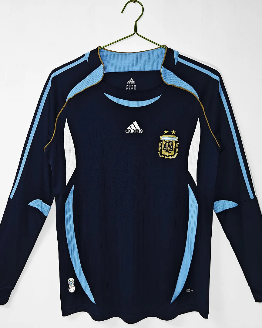 Camisola Retro Argentina 2006 Alternativa Manga Comprida