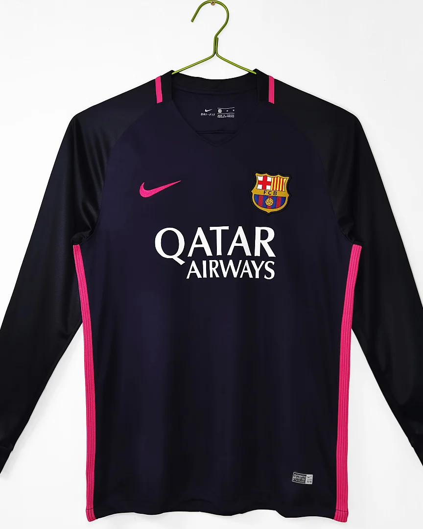 Camisola Retro Barcelona 16/17 Alternativa Manga Comprida