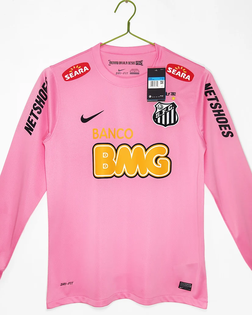 Camisola Retro Santos 2013 Rosa Manga Comprida