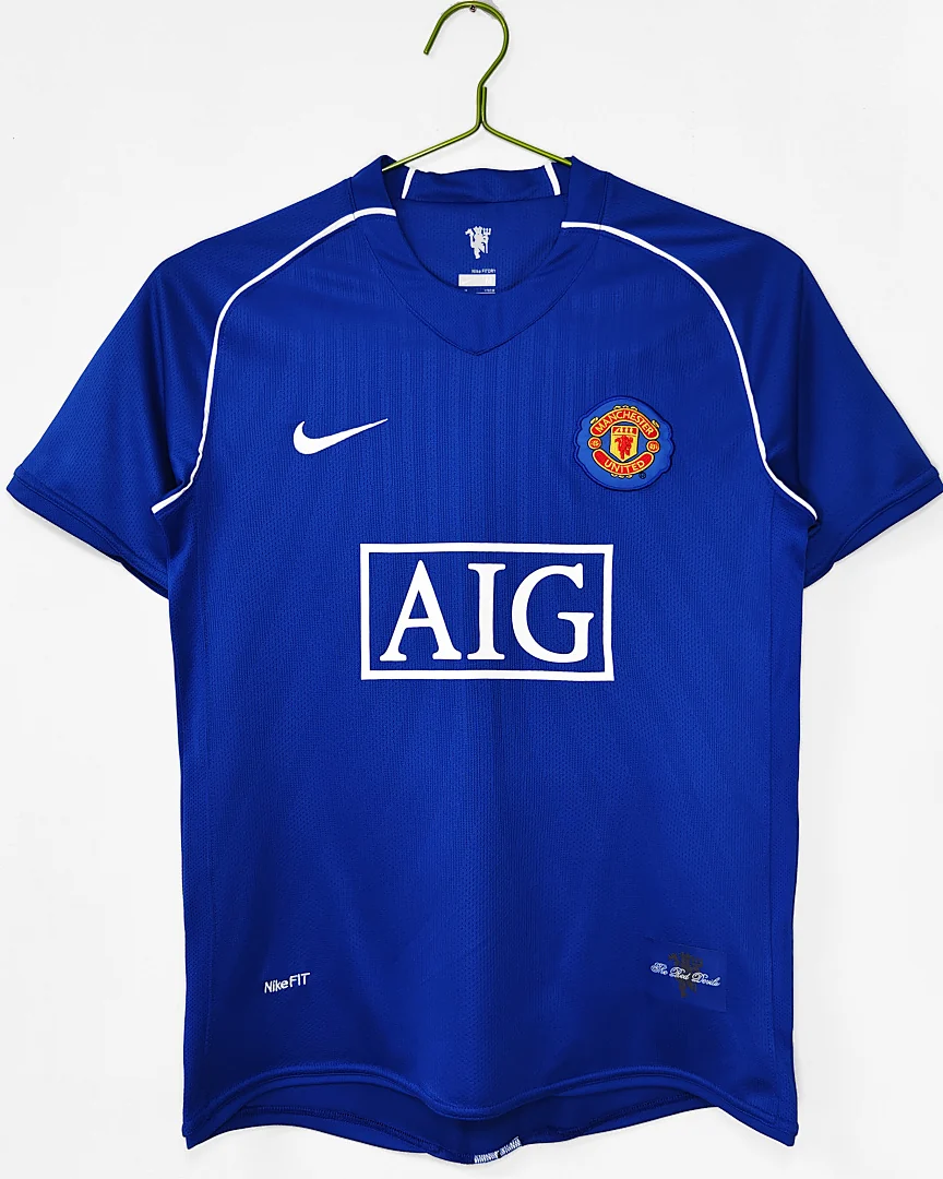 Camisola Retro Manchester United 07/08 Guarda-Redes Azul