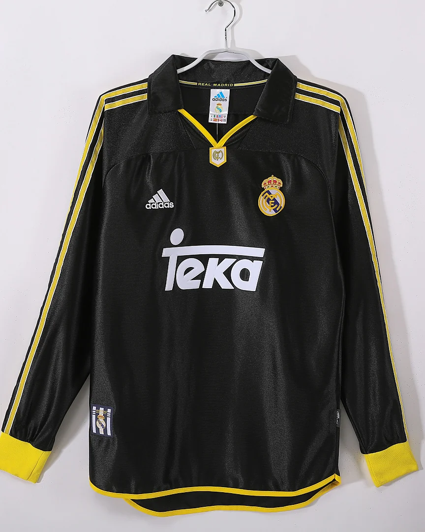 Camisola Retro Real Madrid 1999/01 Alternativa Manga Comprida