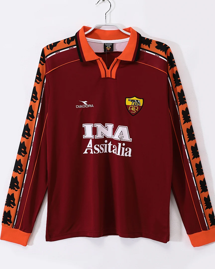 Camisola Retro AS Roma 1998/99 Manga Comprida
