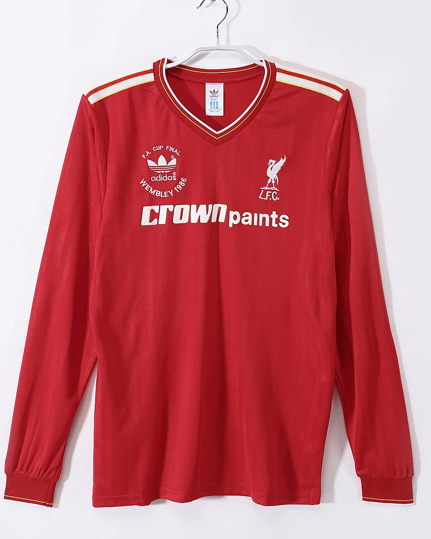 Camisola Retro Liverpool 1986/87 Principal Manga Comprida