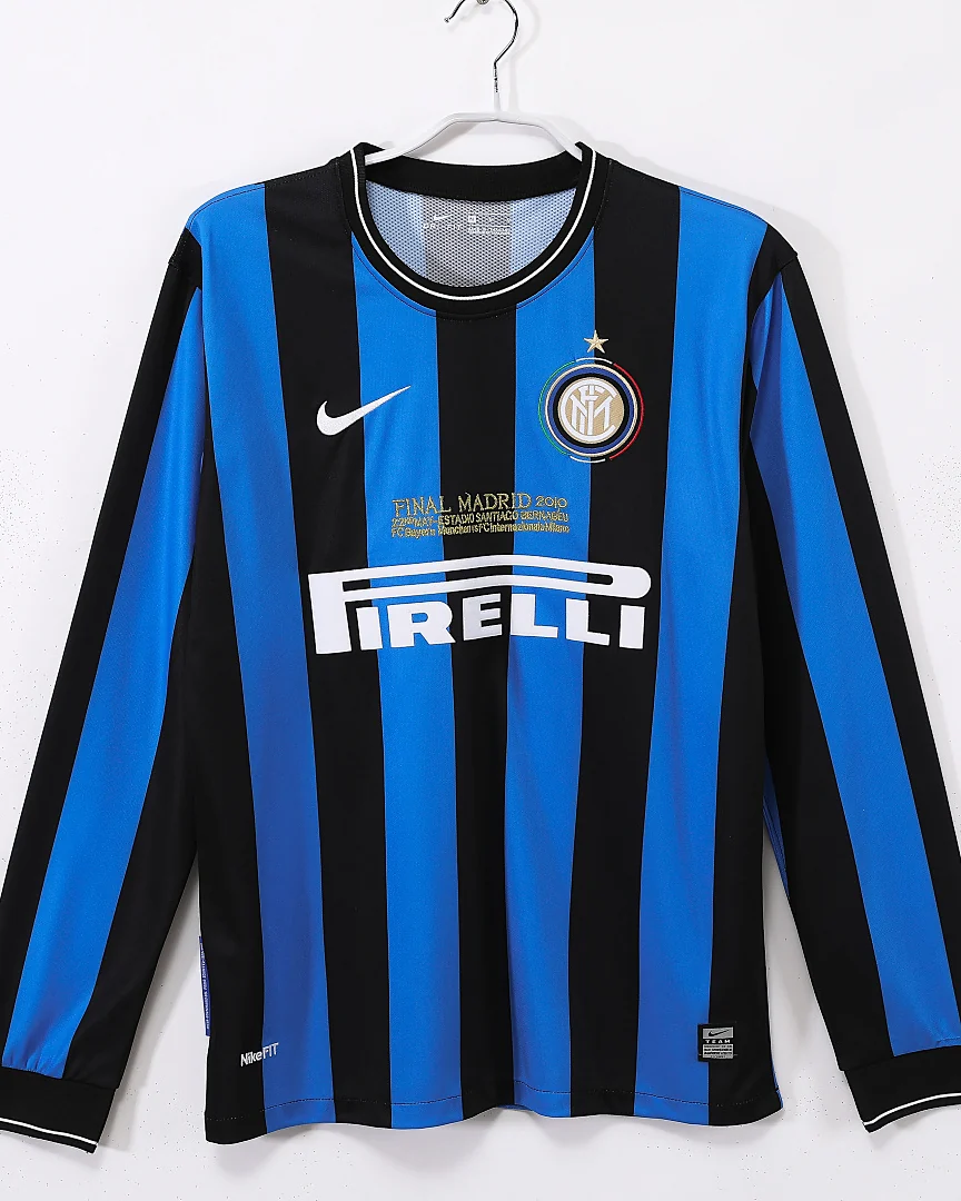 Camisola Retro Inter de Milão 09/10 Principal Manga Comprida