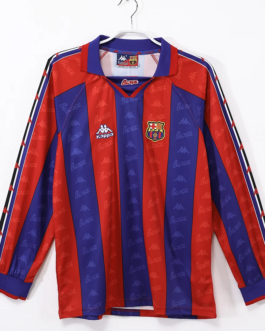Camisola Retro Barcelona 1995/97 Principal Manga Comprida