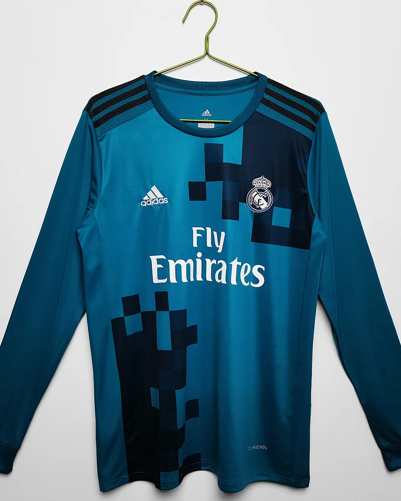 Camisola Retro Real Madrid 17/18 Terceira Manga Comprida