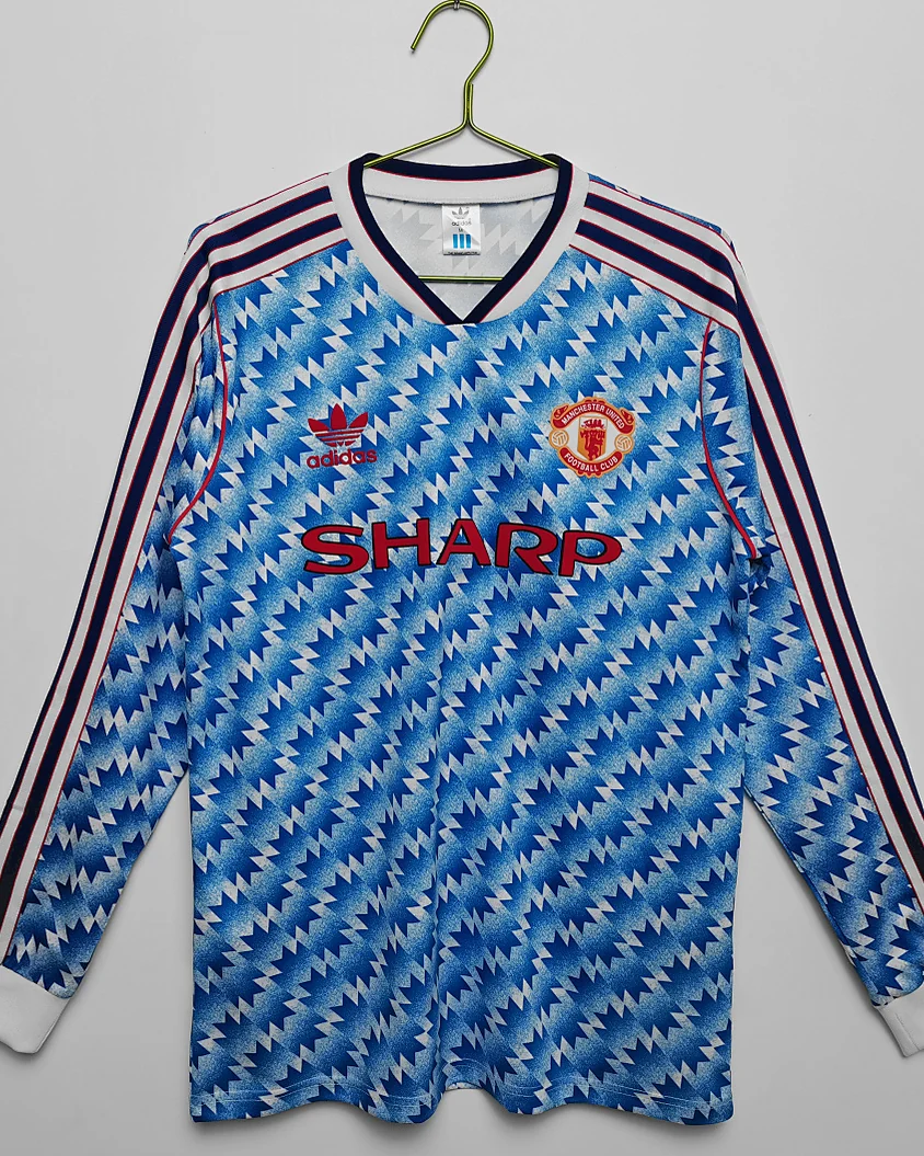 Camisola Retro Manchester United 1990/92 Alternativa Manga Comprida