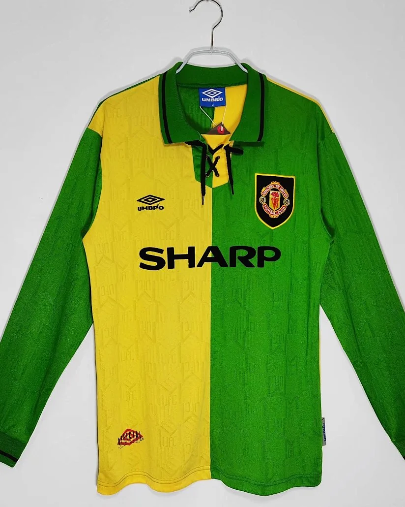 Camisola Retro Manchester United 1992/94 Terceira Manga Comprida