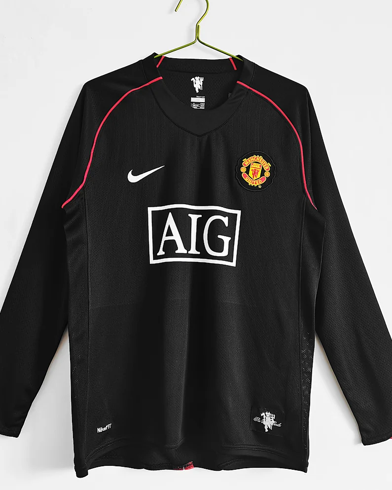 Camisola Retro Manchester United 07/08 Alternativa Manga Comprida