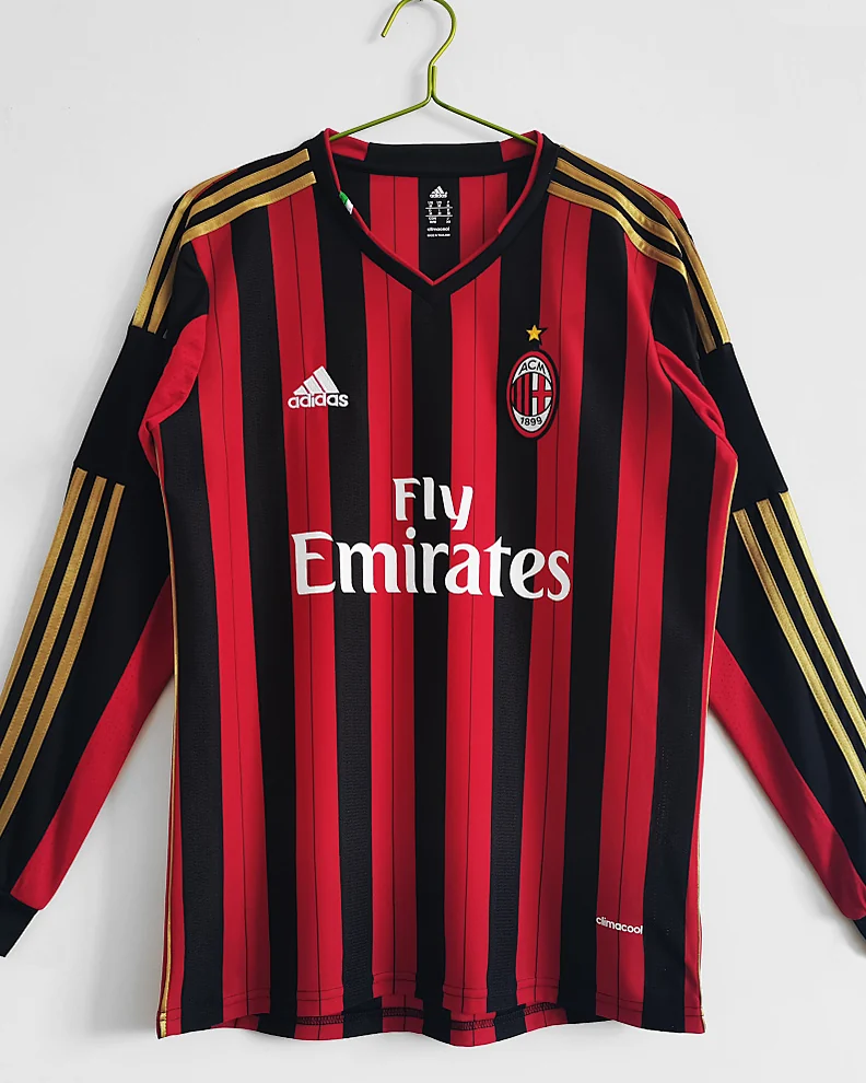 Camisola Retro AC Milan 13/14 Manga Comprida
