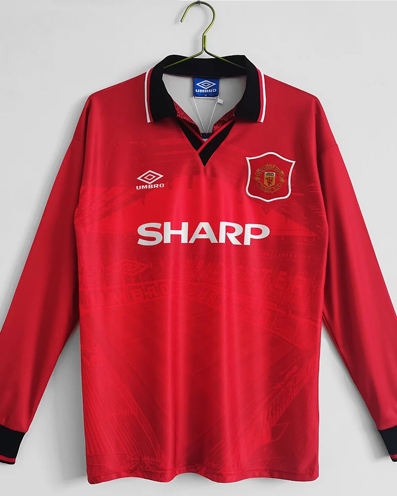 Camisola Retro Manchester United 1994/96 Principal Manga Comprida