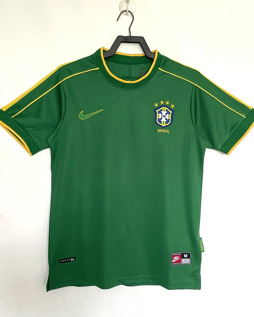 Camisola Retro Brasil 1998 Verde