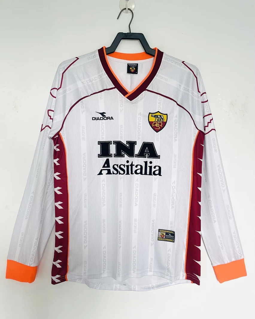 Camisola Retro AS Roma 1999/00 Alternativa Manga Comprida