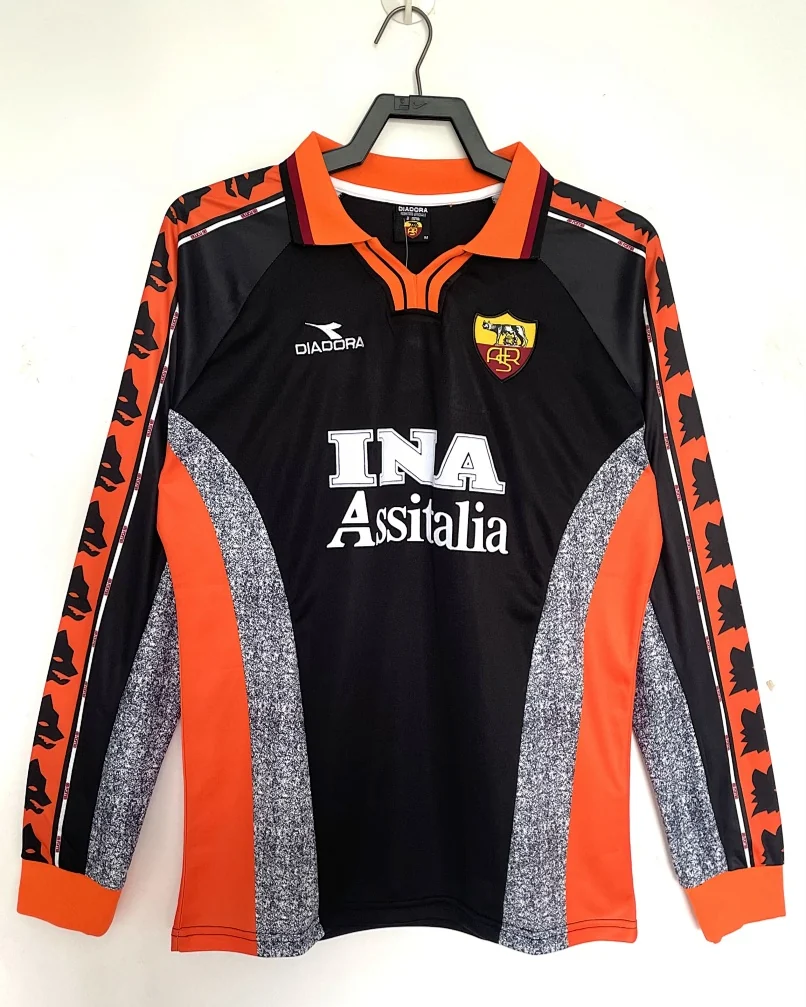 Camisola Retro AS Roma 1998/99 Terceira Manga Comprida