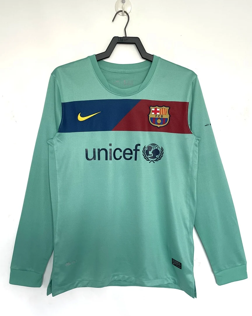 Camisola Retro Barcelona 10/11 Alternativa Manga Comprida