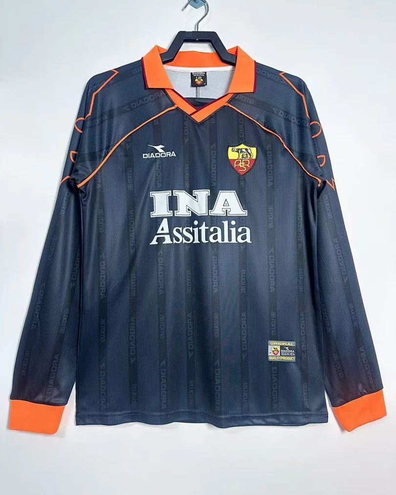Camisola Retro AS Roma 1999/00 Terceira Manga Comprida