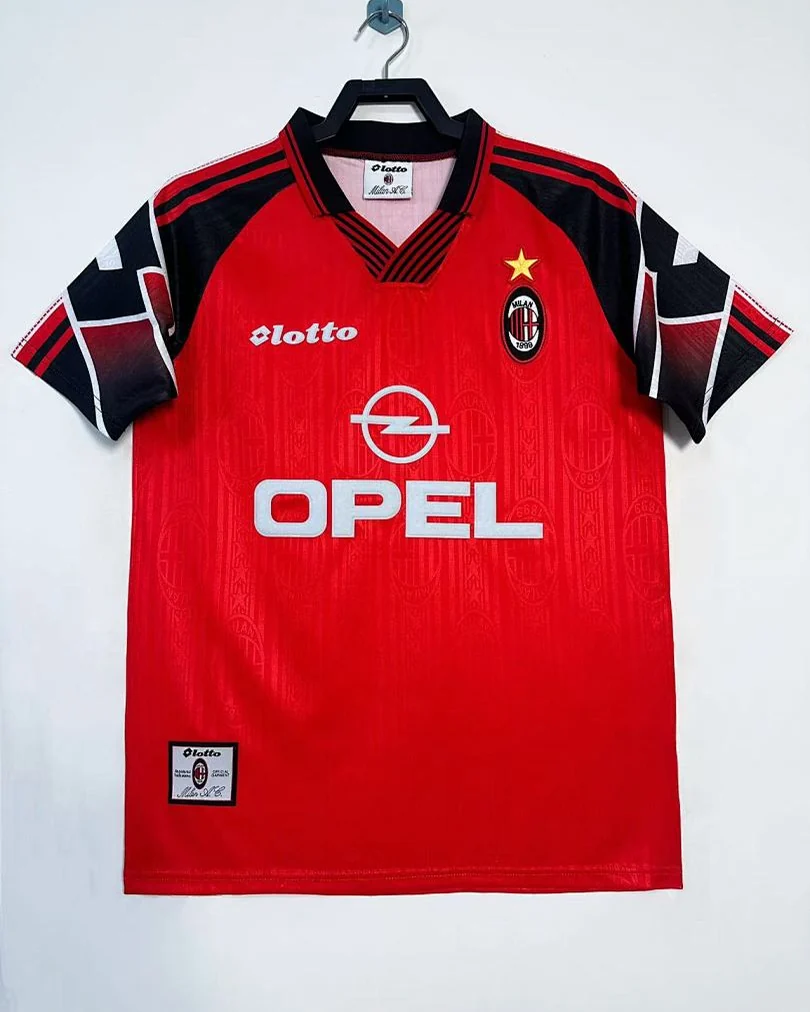 Camisola Retro AC Milan 1997/98 Edição Especial Vermelha