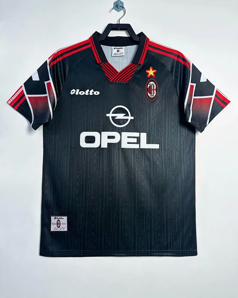 Camisola Retro AC Milan 1997/98 Edição Especial Preta