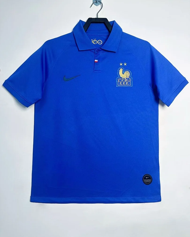 Camisola Retro França Centenário Azul