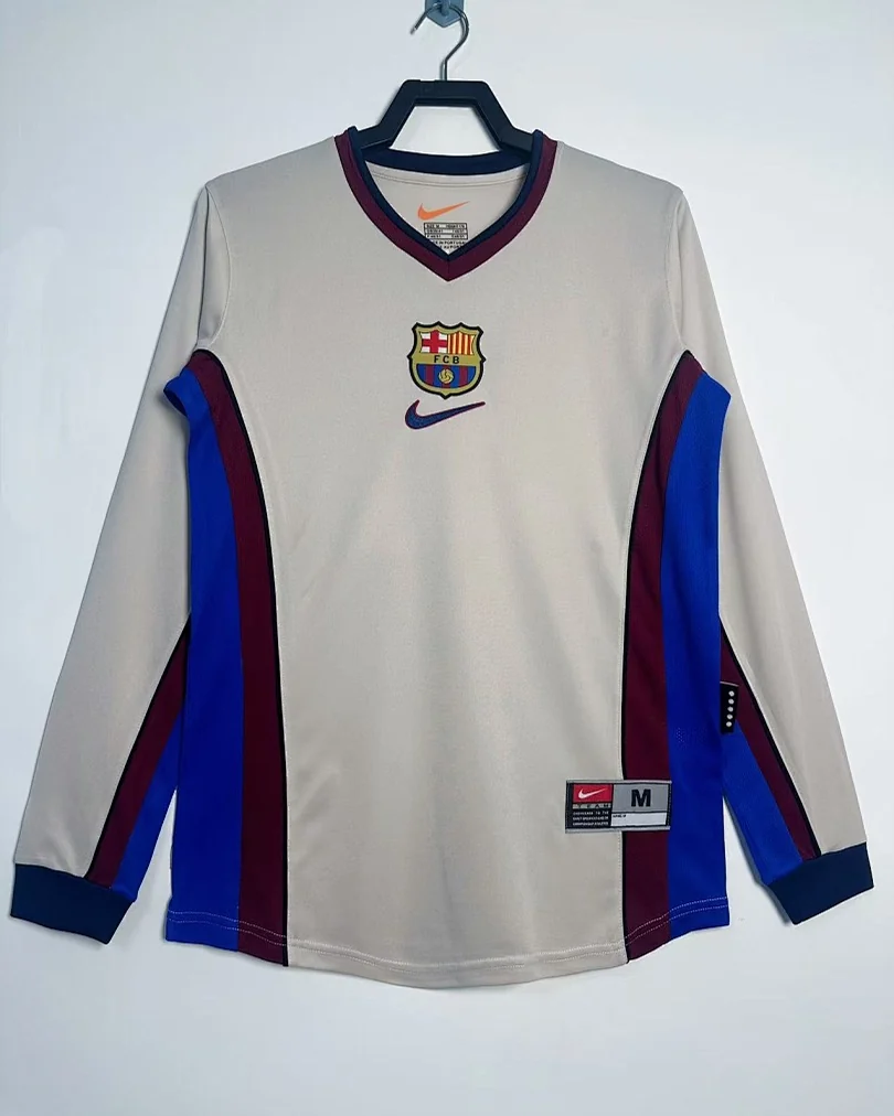 Camisola Retro Barcelona 1998/99 Alternativa Manga Comprida