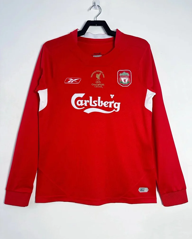 Camisola Retro Liverpool 2004/05 Principal Manga Comprida