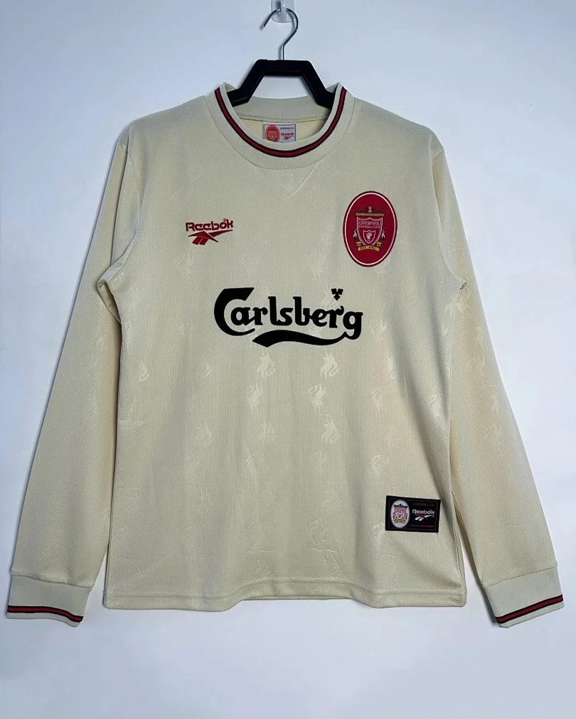 Camisola Retro Liverpool 1996/97 Alternativa Manga Comprida