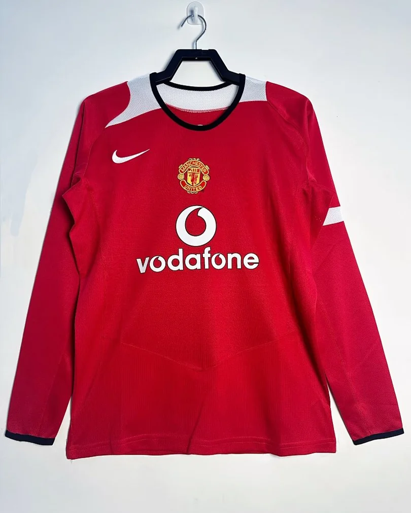 Camisola Retro Manchester United 05/06 Principal Manga Comprida