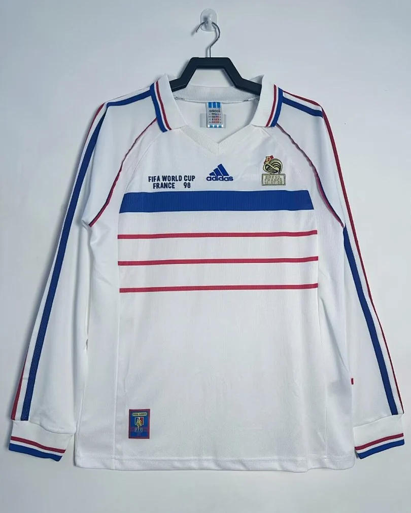 Camisola Retro França 1998 Alternativa Manga Comprida