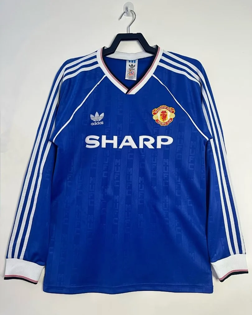 Camisola Retro Manchester United 1988/90 Terceira Manga Comprida
