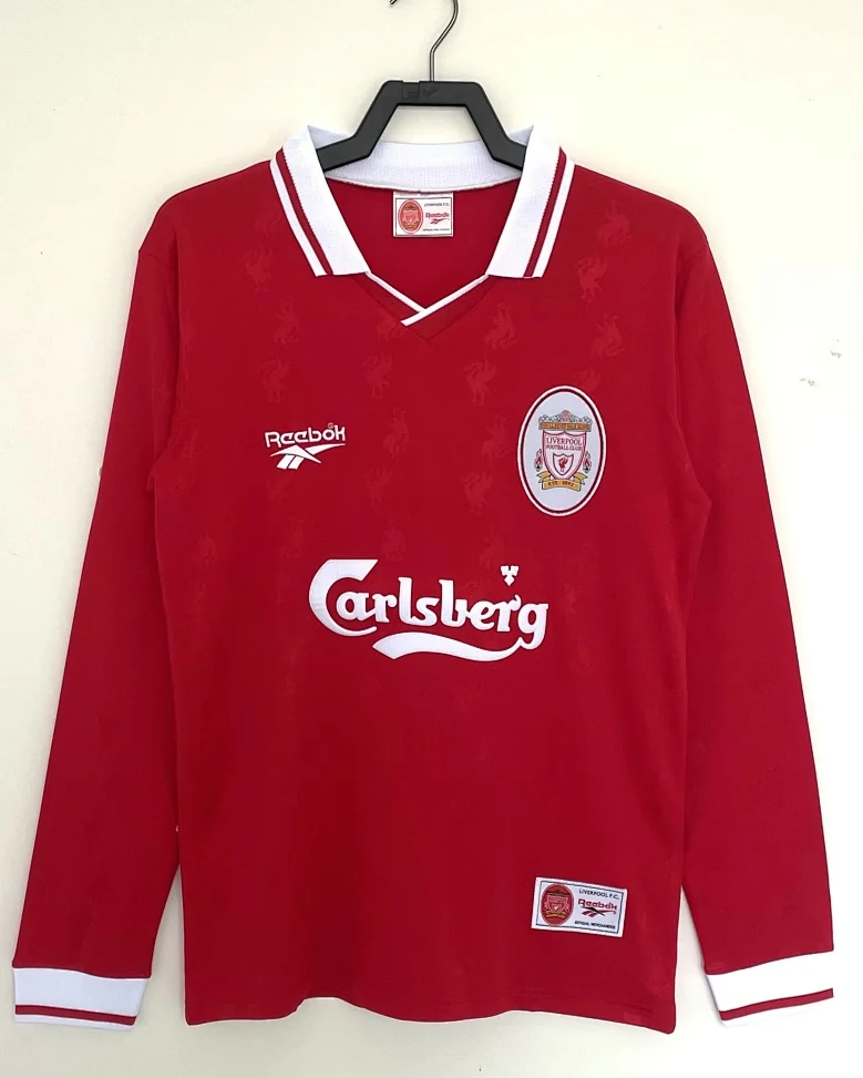 Camisola Retro Liverpool 1996/97 Principal Manga Comprida