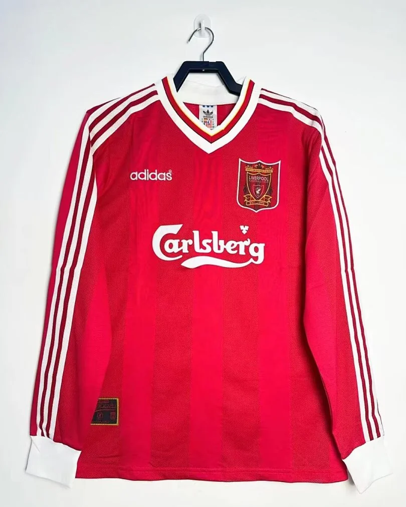 Camisola Retro Liverpool 1995/96 Principal Manga Comprida