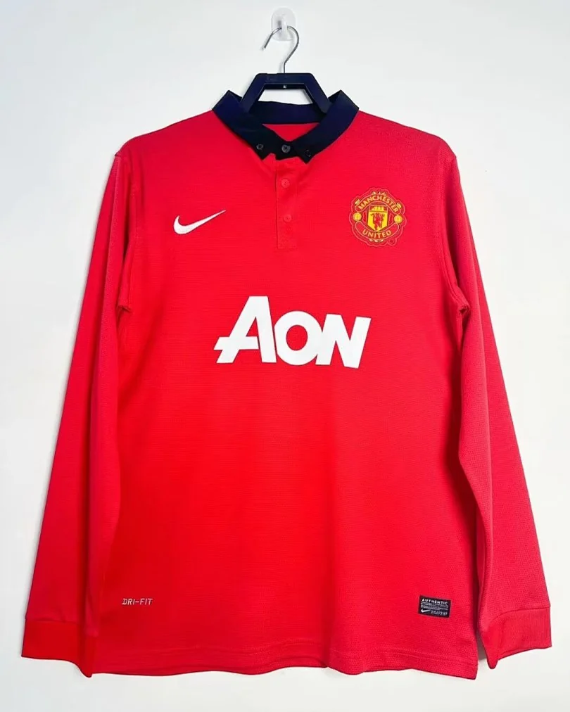 Camisola Retro Manchester United 13/14 Principal Manga Comprida