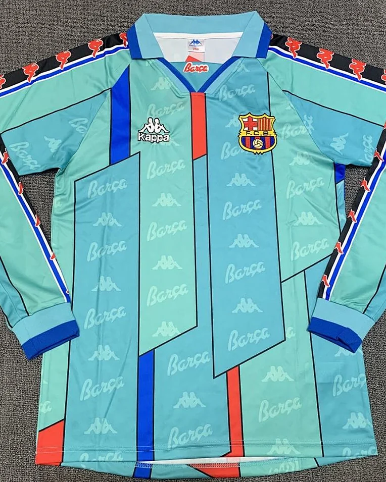Camisola Retro Barcelona 1996/97 Alternativa Manga Comprida