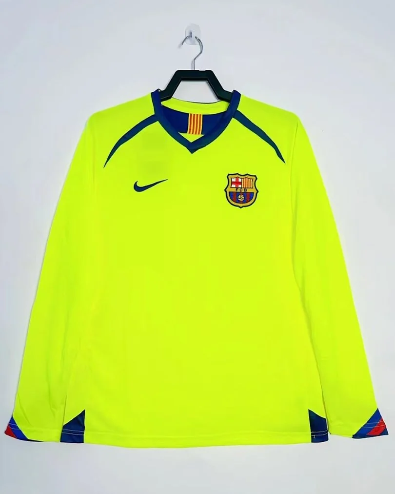 Camisola Retro Barcelona 05/06 Alternativa Manga Comprida