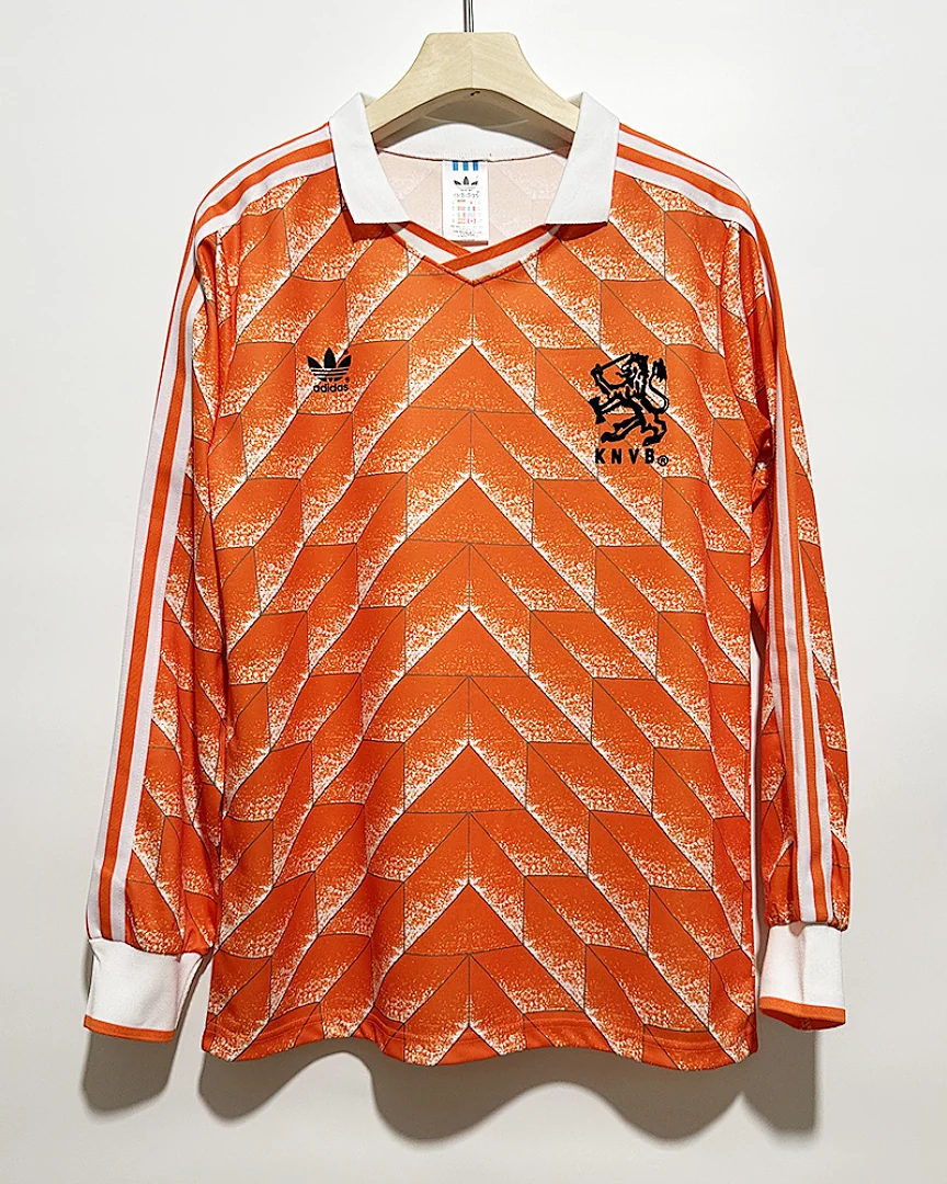 Camisola Retro Países Baixos 1988 Principal Manga Comprida