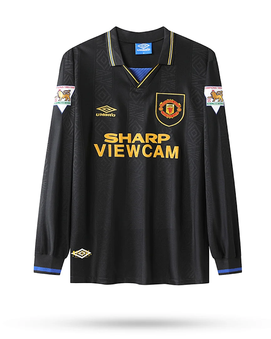 Camisola Retro Manchester United 1993/95 Alternativa Manga Comprida