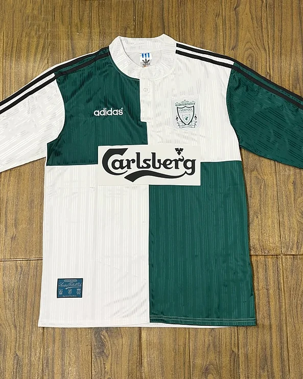Camisola Retro Liverpool 1995/96 Alternativa Manga Comprida