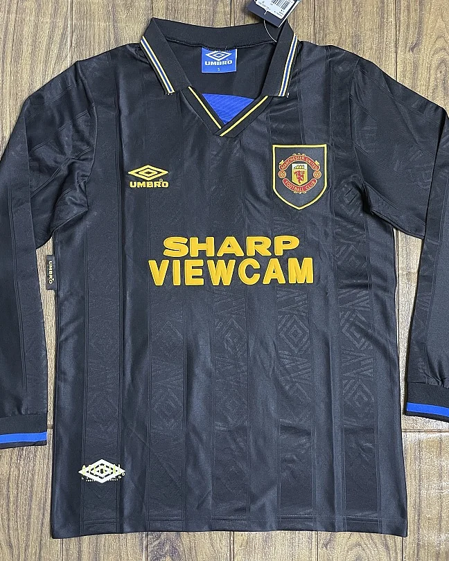 Camisola Retro Manchester United 1992/94 Alternativa Manga Comprida