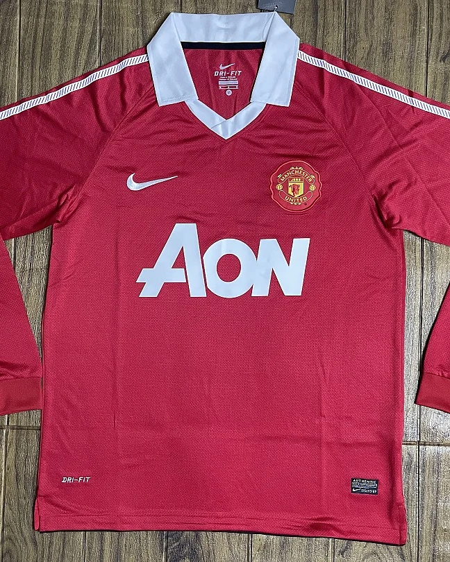 Camisola Retro Manchester United 10/11 Principal Manga Comprida