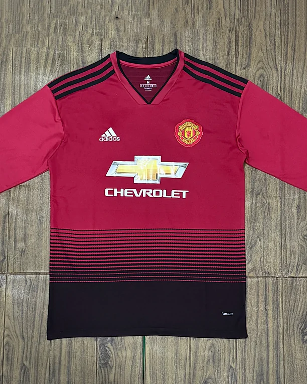 Camisola Retro Manchester United 18/19 Principal Manga Comprida