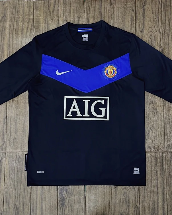 Camisola Retro Manchester United 09/10 Alternativa Manga Comprida