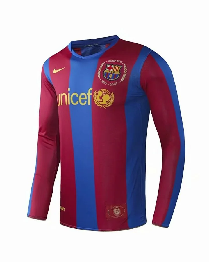 Camisola Retro Barcelona 07/08 Manga Comprida