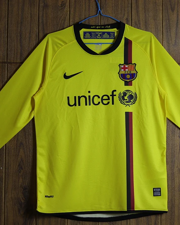 Camisola Retro Barcelona 08/09 Alternativa Manga Comprida
